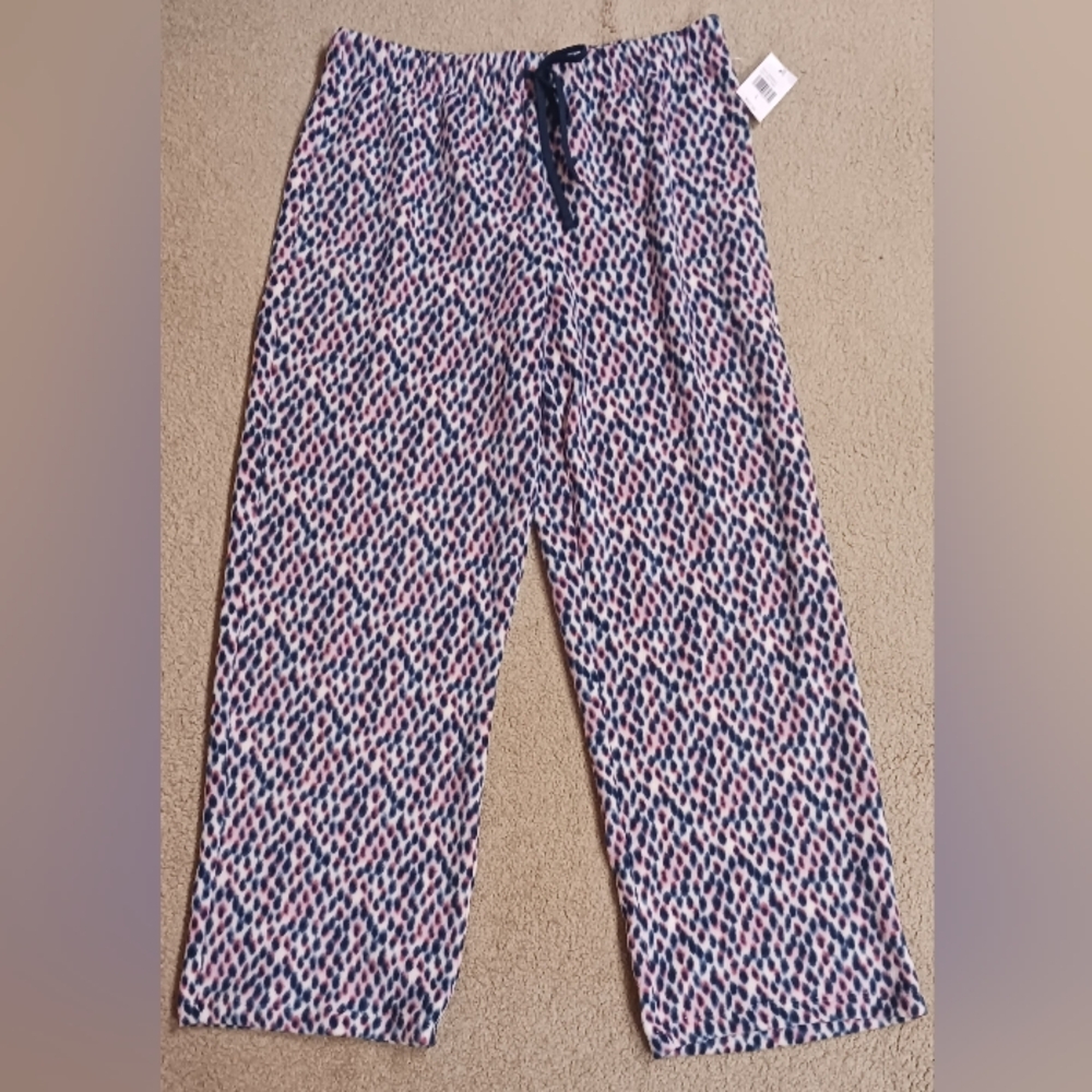 New With Tags, Unworn, Women’s Printed Lounge Pants - Pink & Navy
